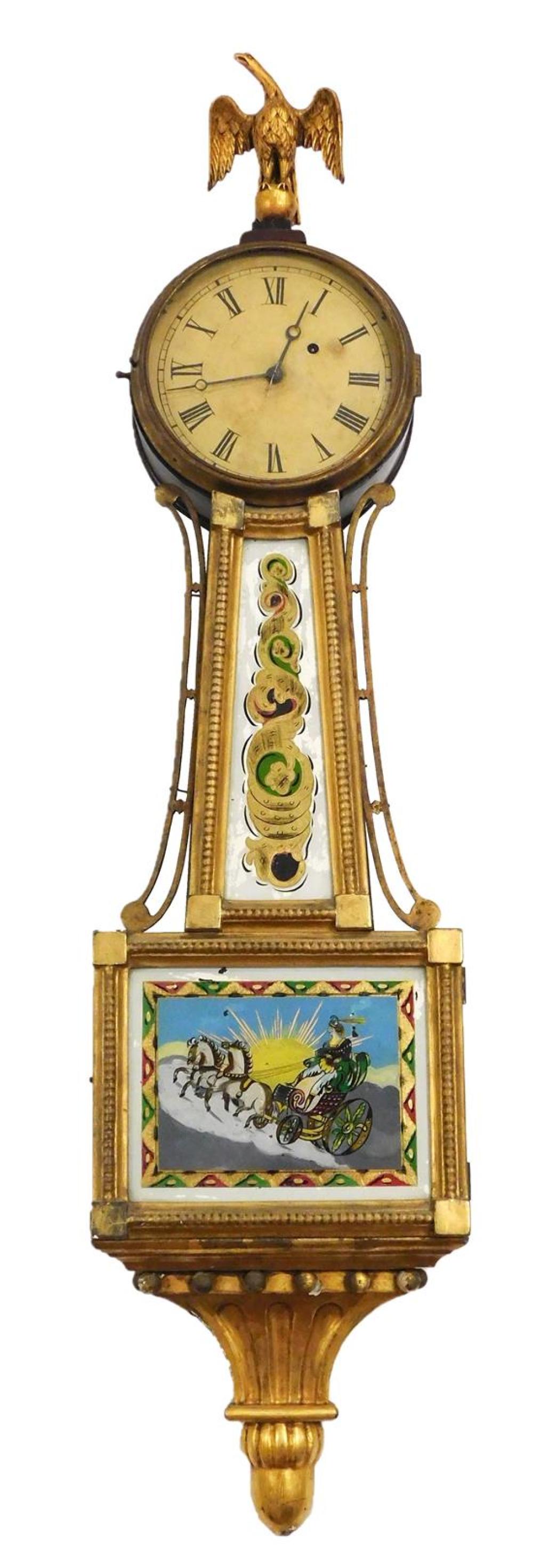 BANJO CLOCK WITH CHARIOTEER