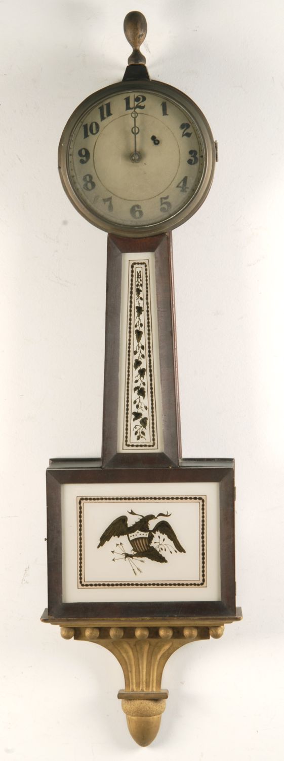 BANJO CLOCK19th CenturyMahogany