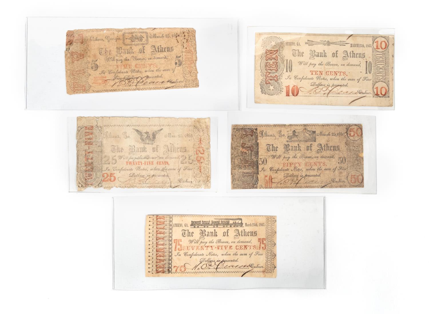 BANK OF ATHENS 1863 FRACTIONAL
