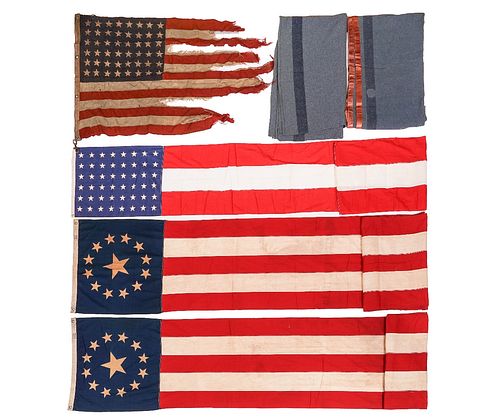 BANNER FLAGSTwo cotton Colonial