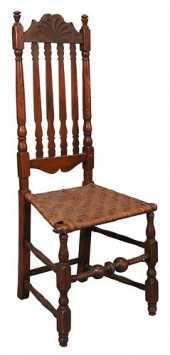 BANNISTER BACK SIDE CHAIR, HAV