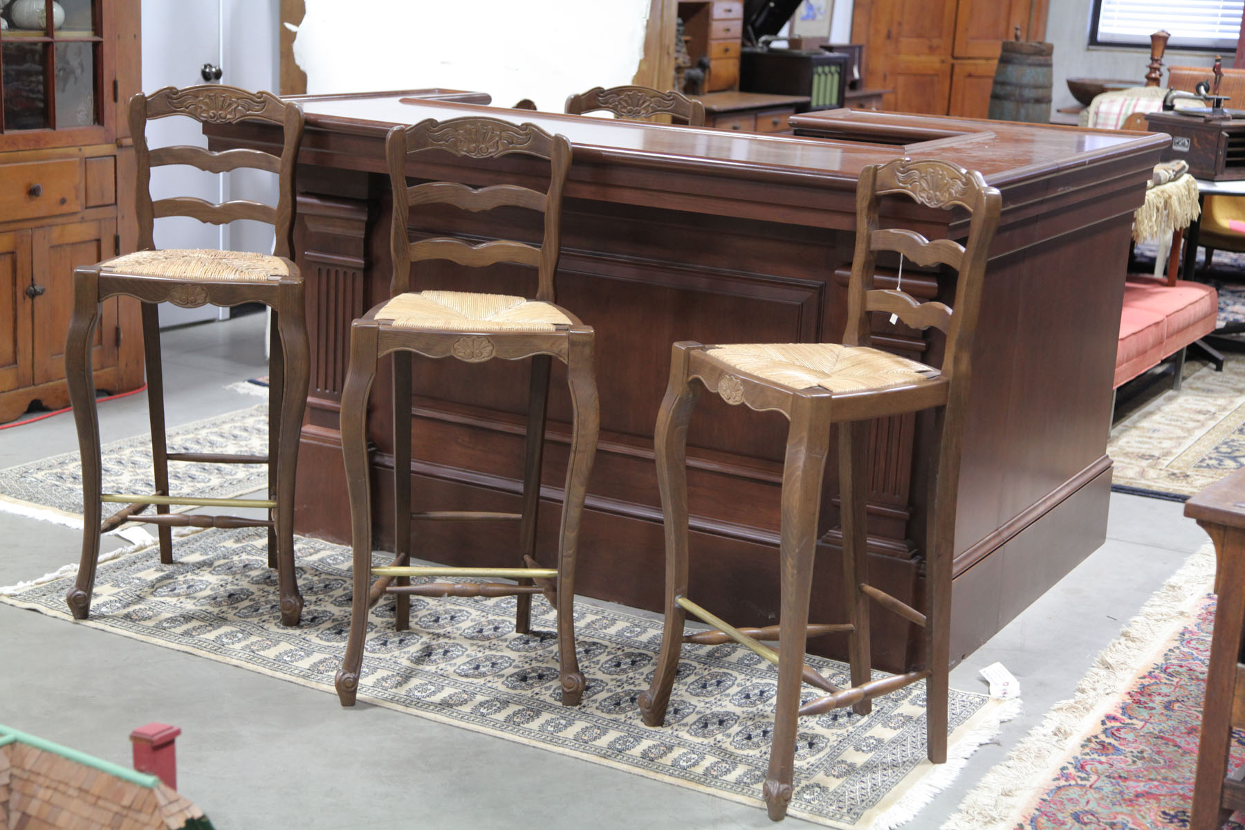 BAR AND FOUR STOOLS.  Ohio 