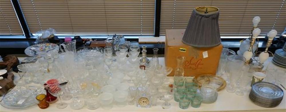 BAR GLASSWARE, PITCHERS, CAKE