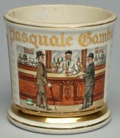 Bar Scene Shaving Mug. <br />