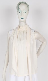 BARBARA BUI SILK TIE NECK SLEE
