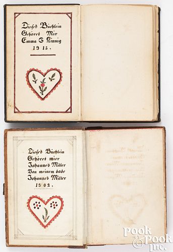 BARBARA EBERSOL, TWO FRAKTUR