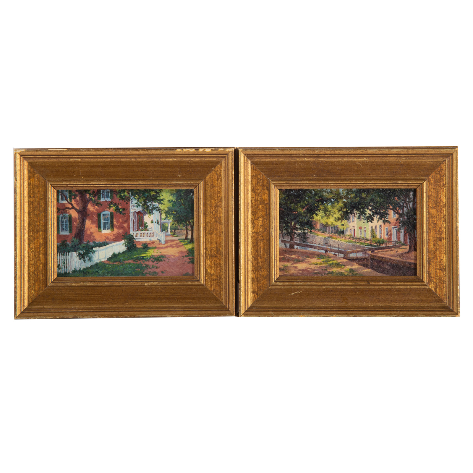 BARBARA GOUGH NUSS. TWO FRAMED OILS
