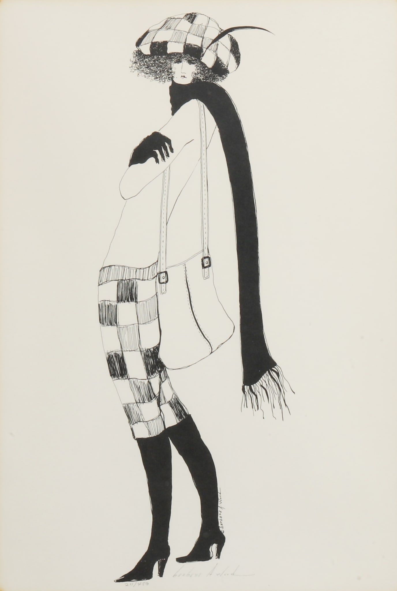 BARBARA WOOD, LADY IN CHECKERED