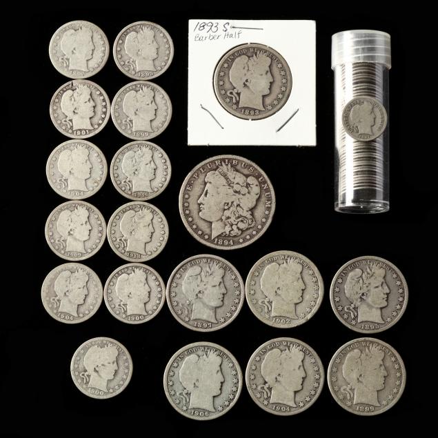 BARBER COIN GROUPING WITH MORGAN