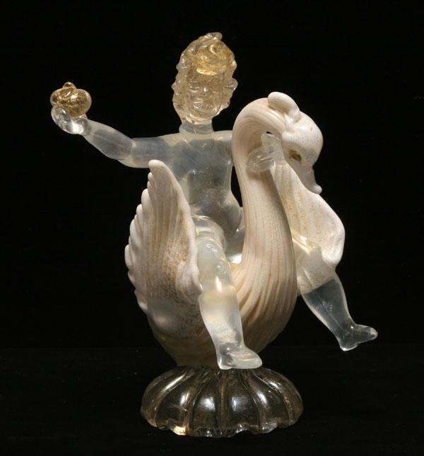 Barbini Cenedese cherub riding a