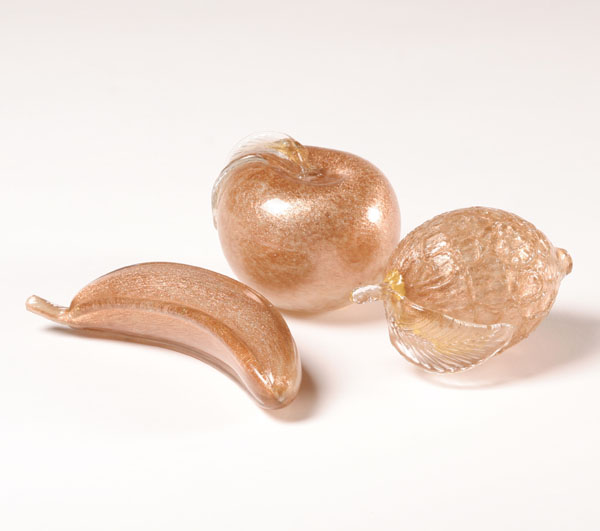 Barbini gold-tone Murano art