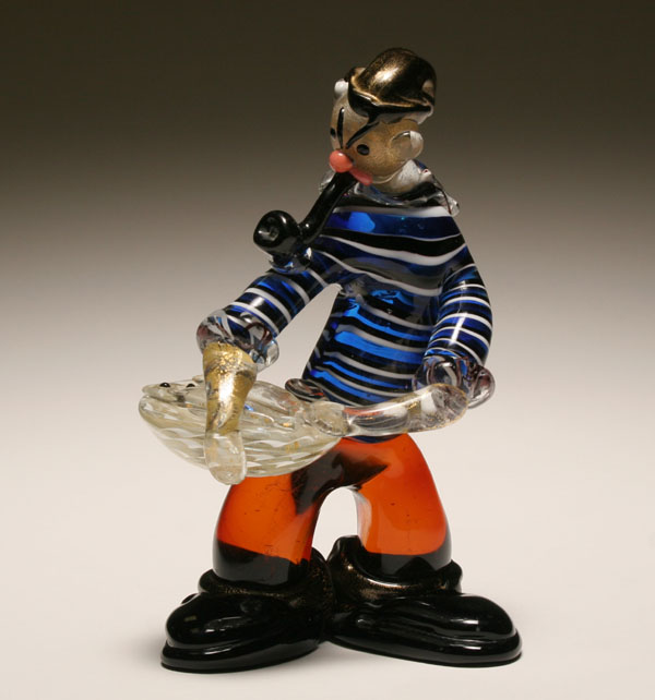 Barbini Murano glass clown