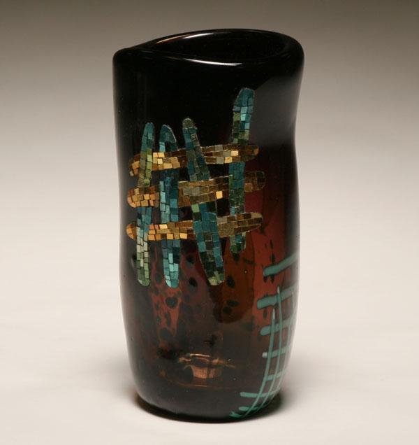 Barbini Salviati mosaic vase. Paper