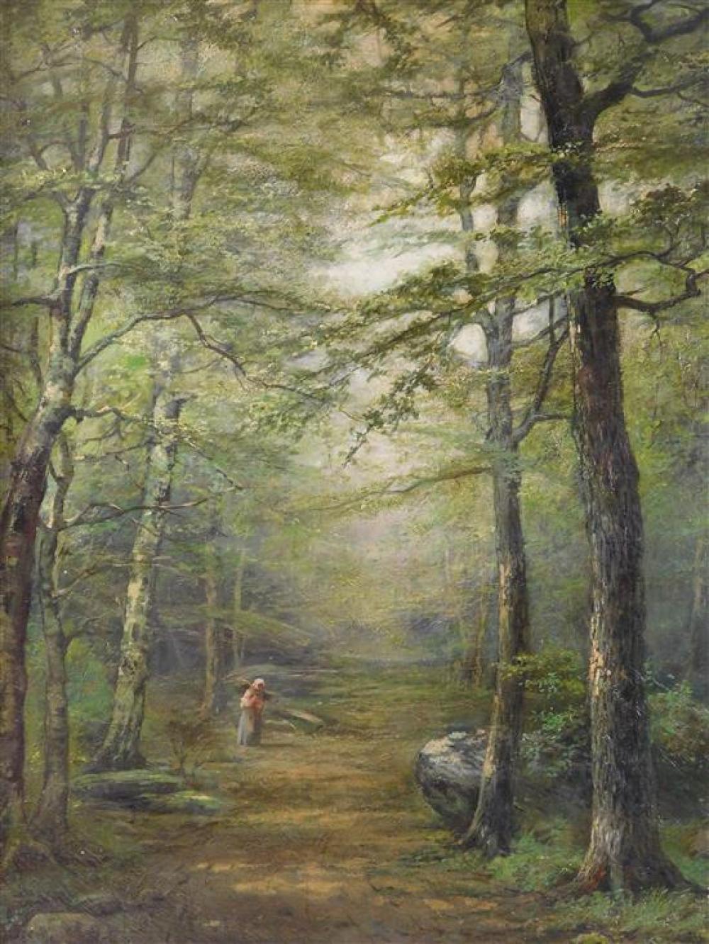 BARBIZON TYPE OIL ON CANVAS, LATE