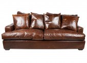 BARCLAY BUTERA BROWN LEATHER S