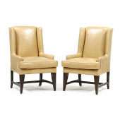 BARCLAY BUTERA, PAIR OF LEATHE