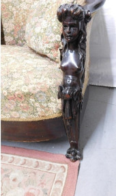BARE BREASTED WOMEN CARVED VIC