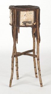 Bark and twig planter 20th c.