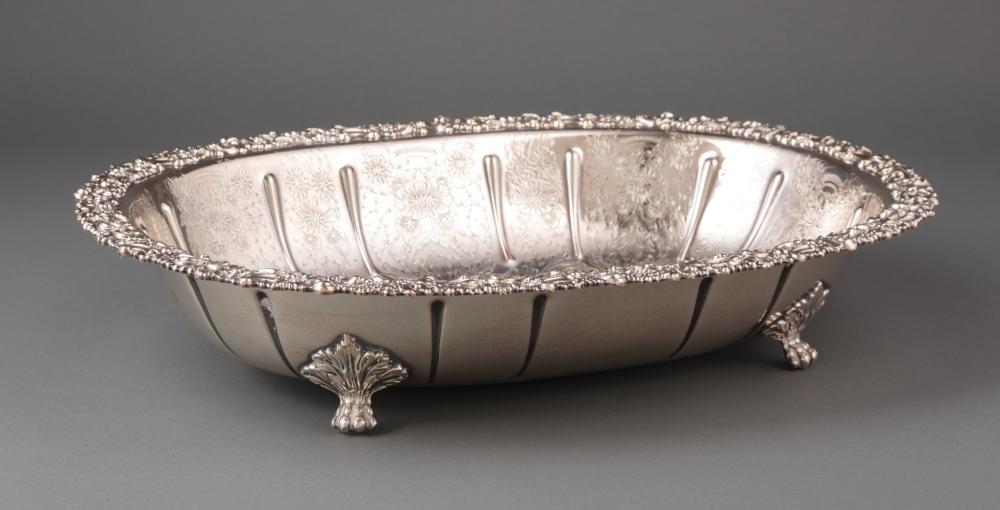 BARKER ELLIS SILVERPLATE FOOTED