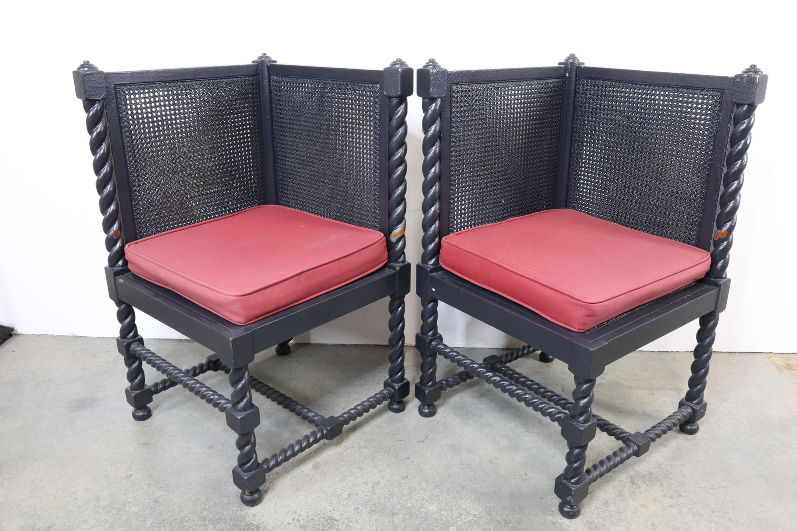 BARLEY TWIST CORNER CHAIRS, AKA