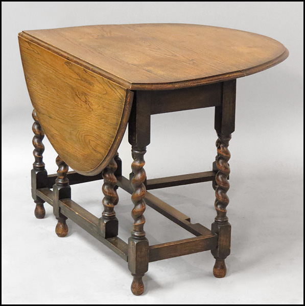 BARLEY TWIST DROP LEAF TABLE. One