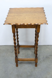 BARLEY TWIST SIDE TABLE WITH P