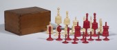 BARLEYCORN BONE CHESS SET 19th