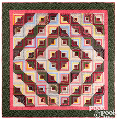 BARN RAISING QUILT, CA. 1900Barn
