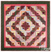 BARN RAISING QUILT, CA. 1900Ba