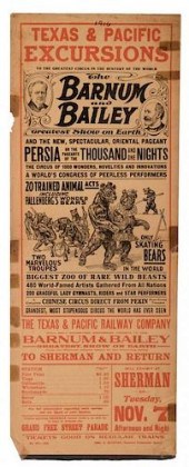 BARNUM AND BAILEY TEXAS AND PA