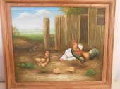 BARNYARD OIL PAINTINGModern oi