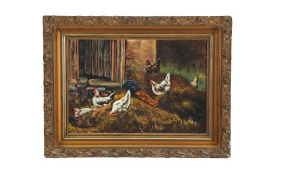 BARNYARD SCENE (AMERICAN SCHOOL 