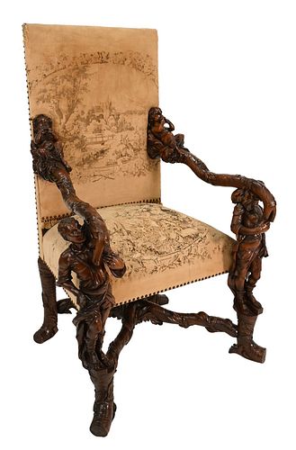 BAROQUE CARVED AND STAINED WOOD