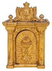 BAROQUE CARVED GILTWOOD TABERN