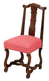 BAROQUE CARVED OAK SIDE CHAIR