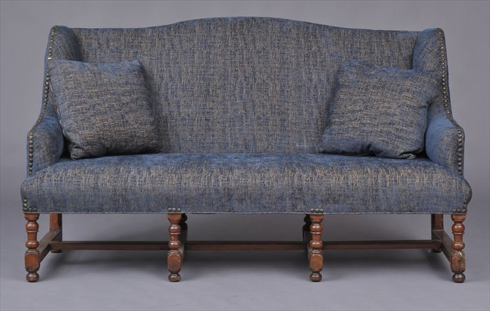 BAROQUE CARVED WALNUT SETTEE The