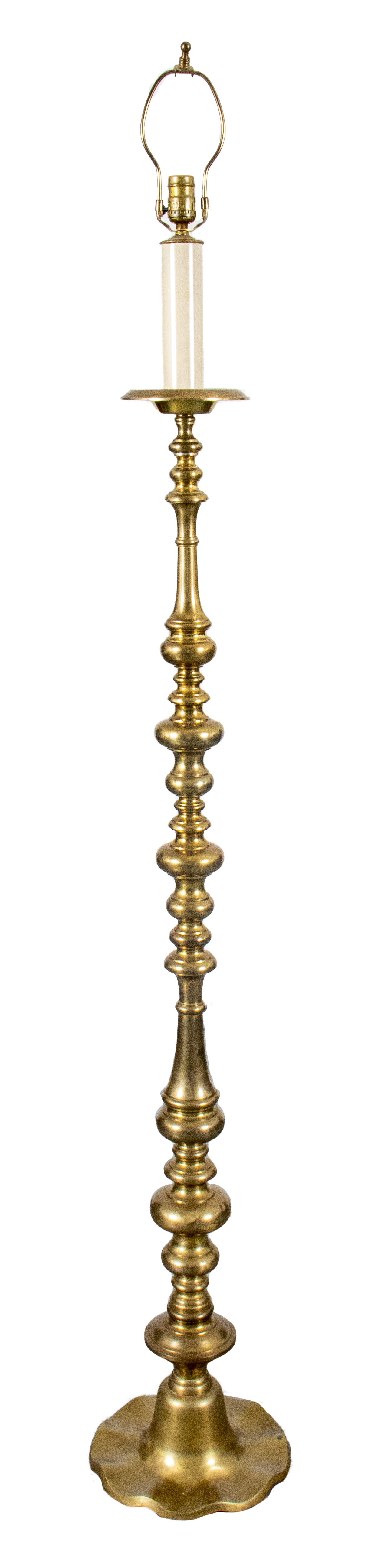 BAROQUE REVIVAL BRASS FLOOR LAMP