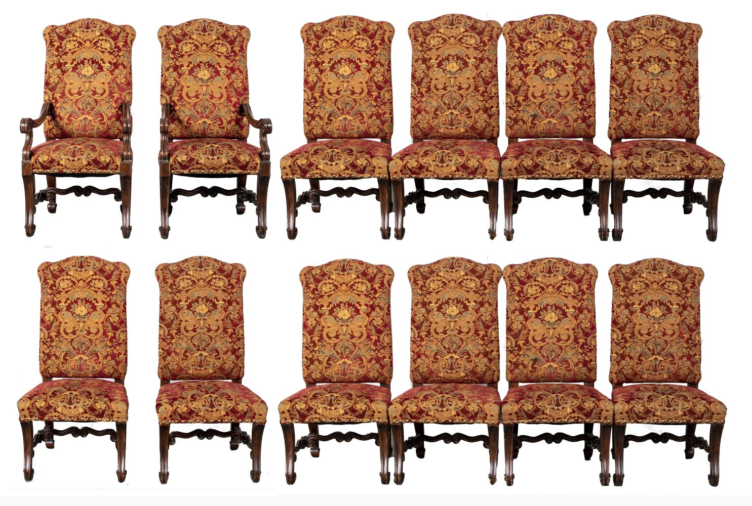 BAROQUE REVIVAL DINING CHAIRS,