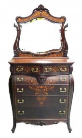 BAROQUE REVIVAL TALL CHEST AND