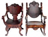 BAROQUE STYLE ARMCHAIR AND ROC