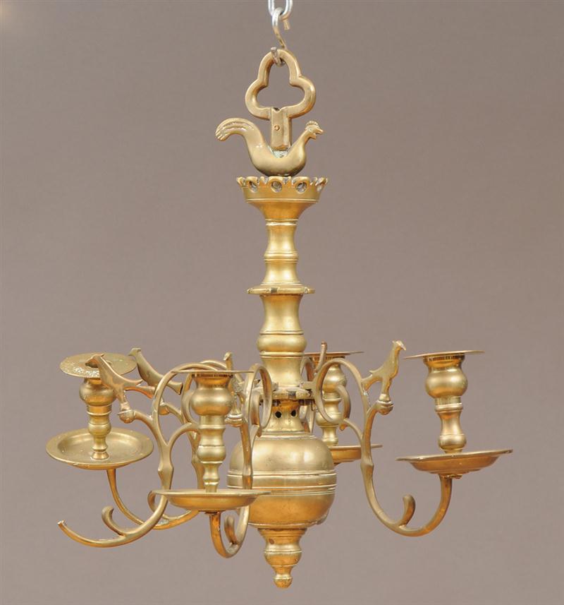 BAROQUE STYLE BRASS SIX-LIGHT