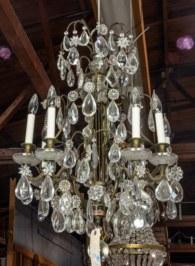 BAROQUE STYLE BRONZE AND GLASS