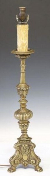 BAROQUE STYLE BRONZE CANDLE PR