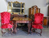 Baroque Style Carved and Inlai