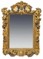 BAROQUE STYLE CARVED & GILT PU