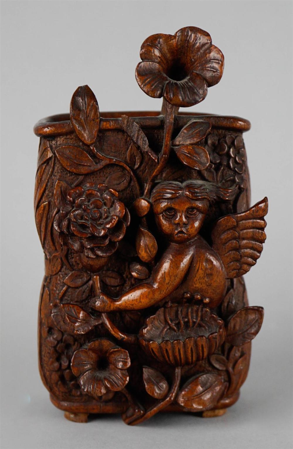 BAROQUE STYLE CARVED MAHOGANY
