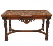 BAROQUE-STYLE CARVED MAHOGANY