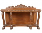 BAROQUE-STYLE CARVED MAHOGANY