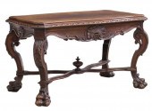 BAROQUE STYLE CARVED WALNUT CO
