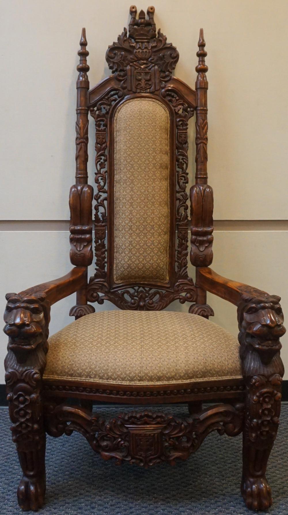 BAROQUE STYLE CARVED WALNUT